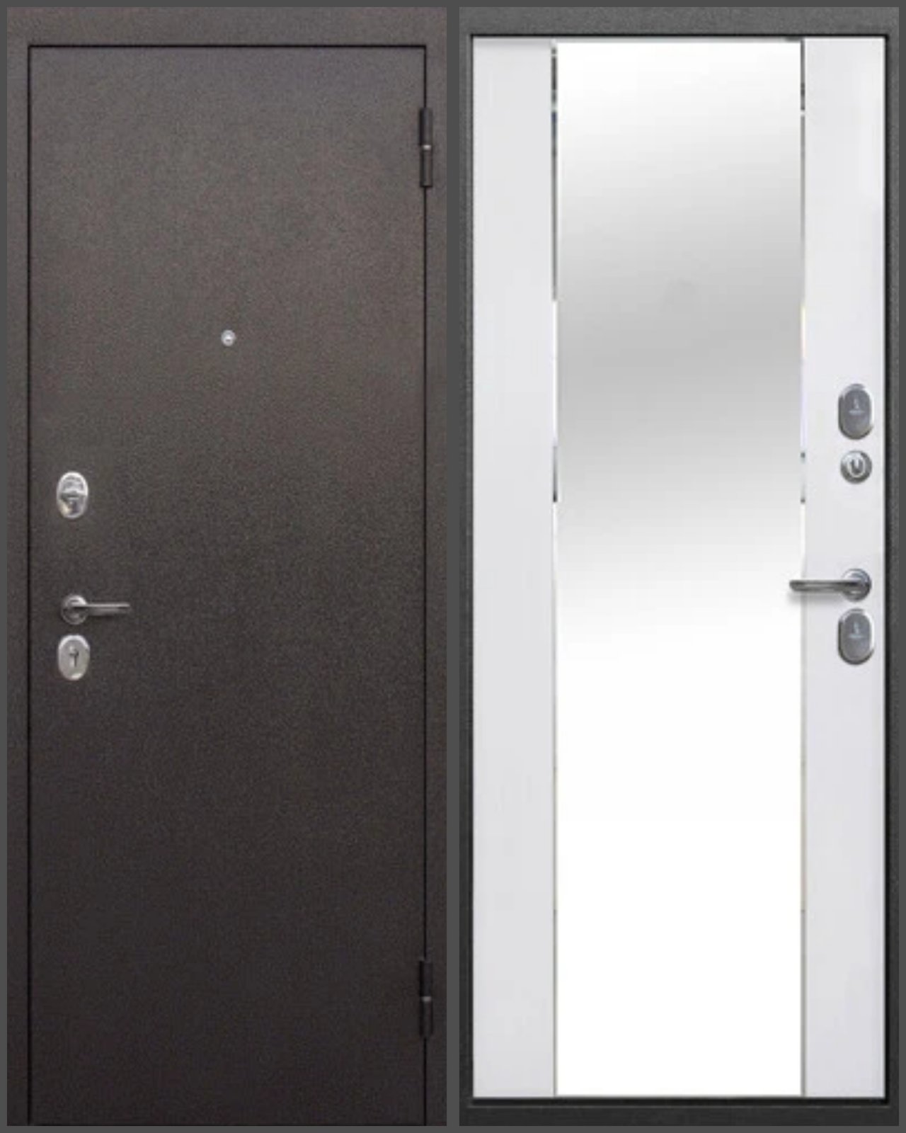 ВХОДНАЯ ДВЕРЬ ТАЙГА 7 СМ ЗЕРКАЛО